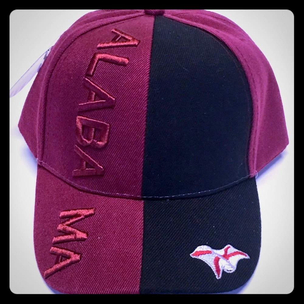 Alabama Football Adjustable Cap Hat Red Black NCAA